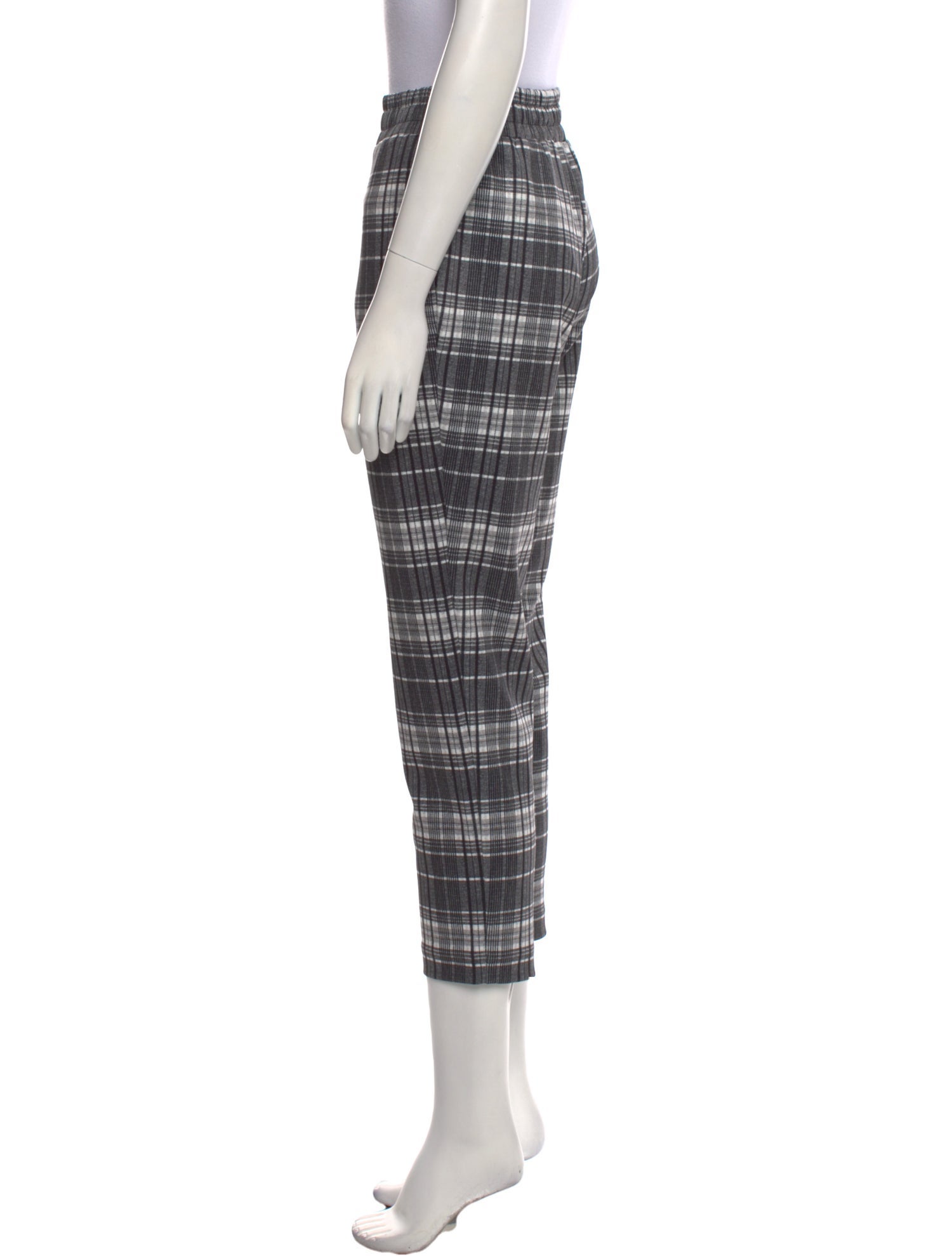 Alice + Olivia Plaid Print Straight Leg Pants
