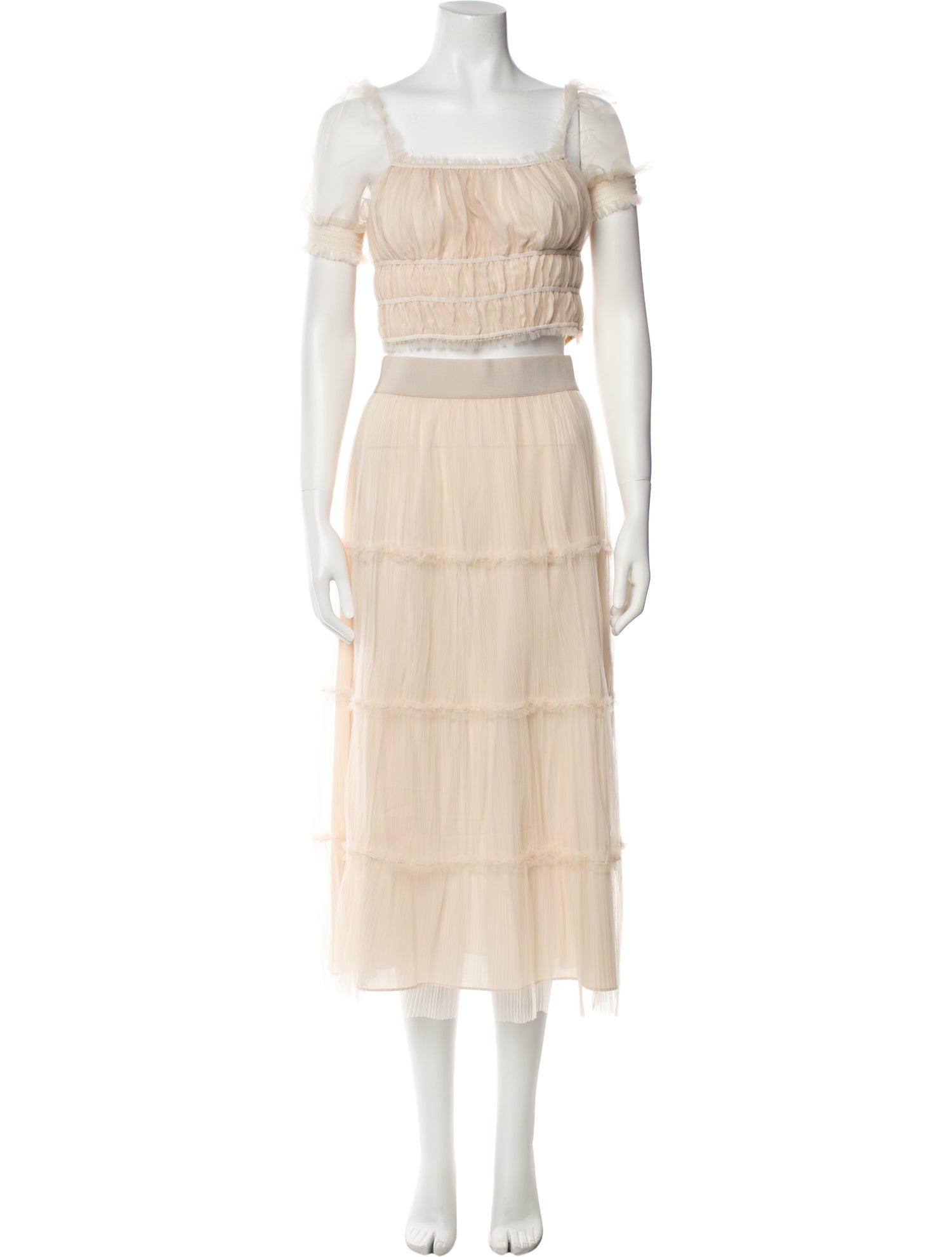 Alice + Olivia Nylon Mesh Accents Skirt Set w/ Tags