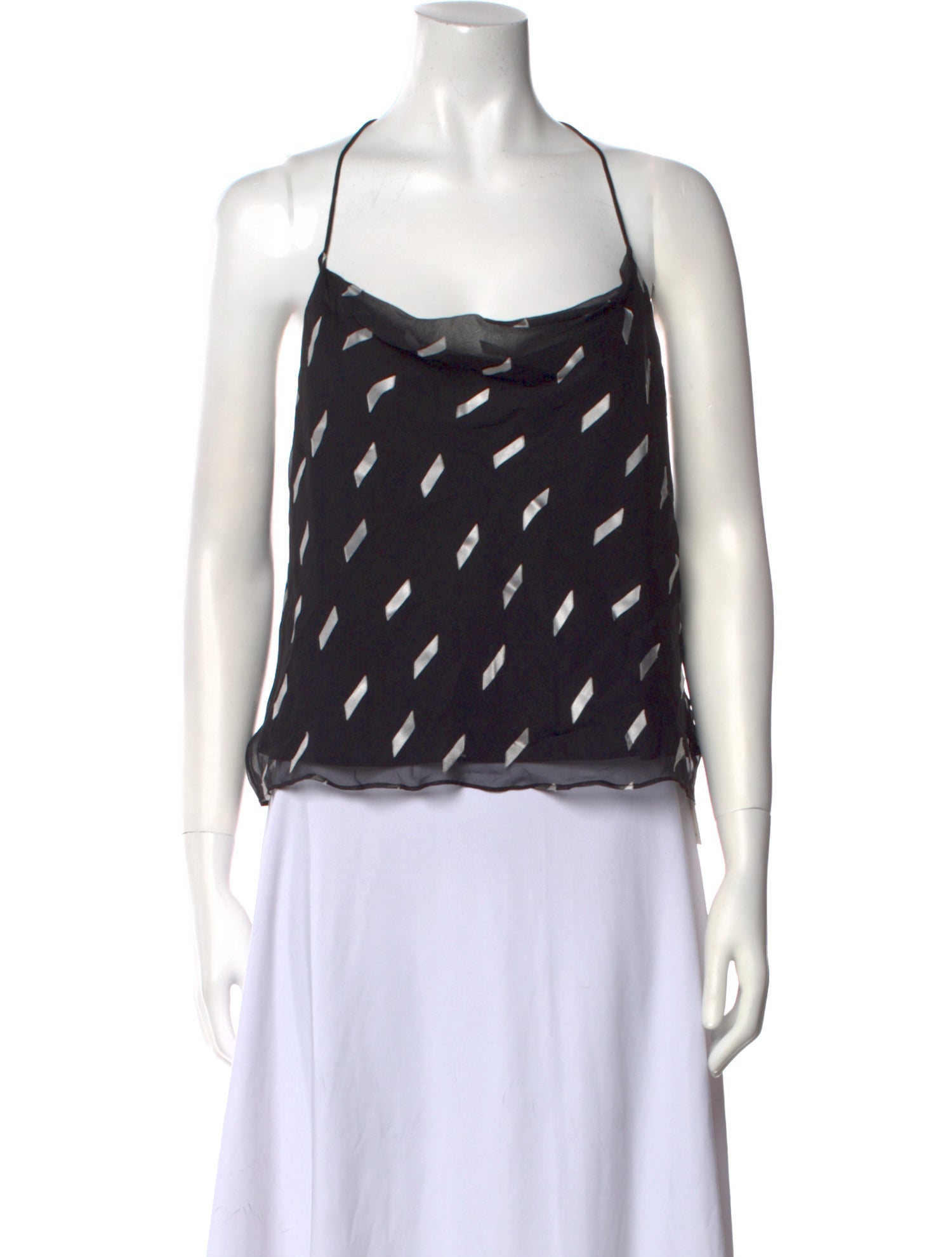 Alice + Olivia Silk Printed Crop Top