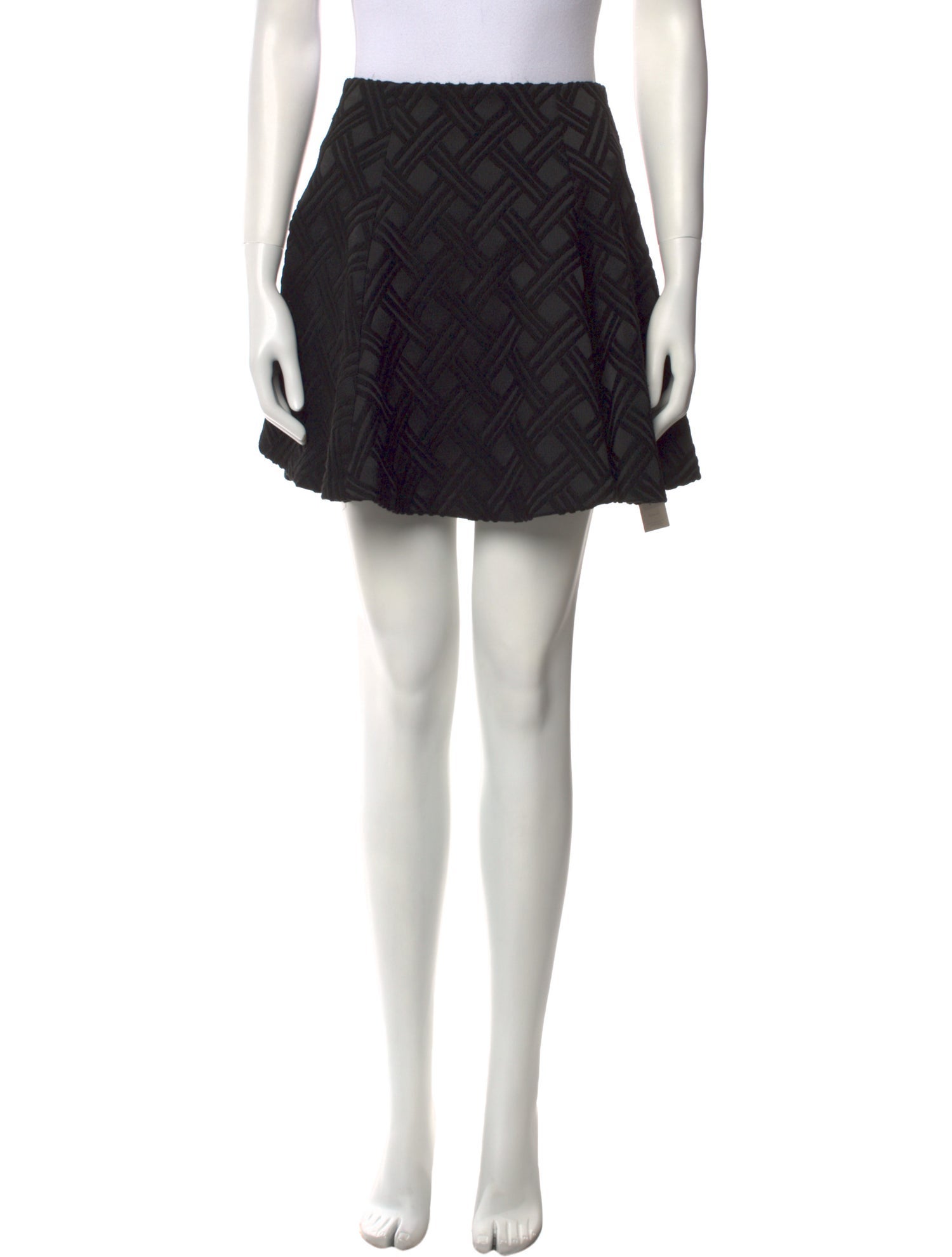 Alice + Olivia Embroidered Accent Mini Skirt