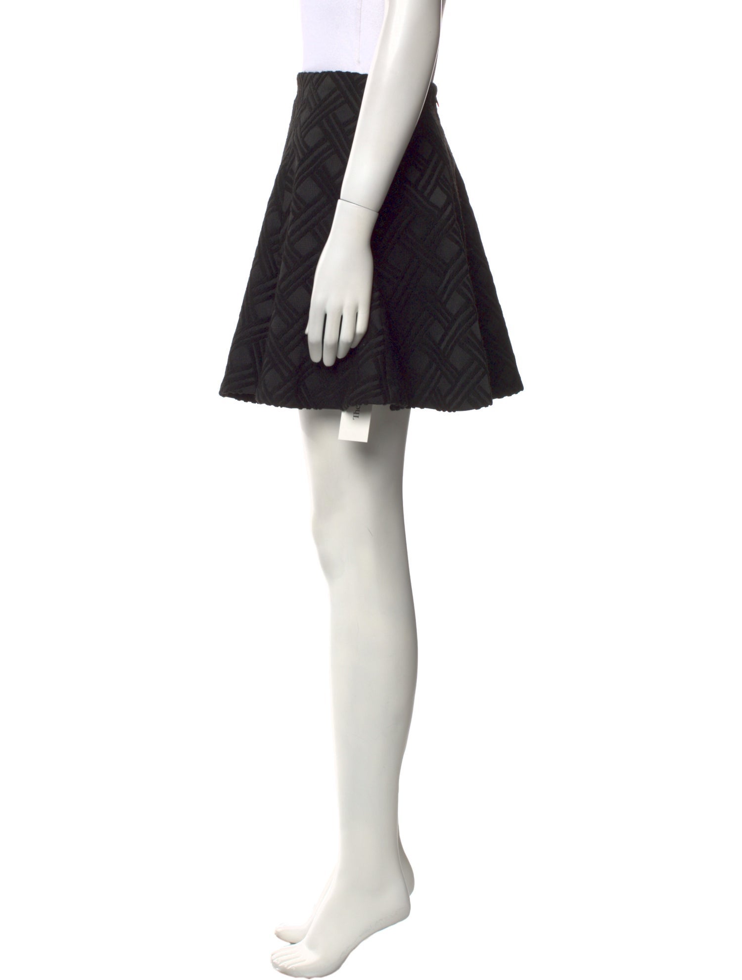 Alice + Olivia Embroidered Accent Mini Skirt