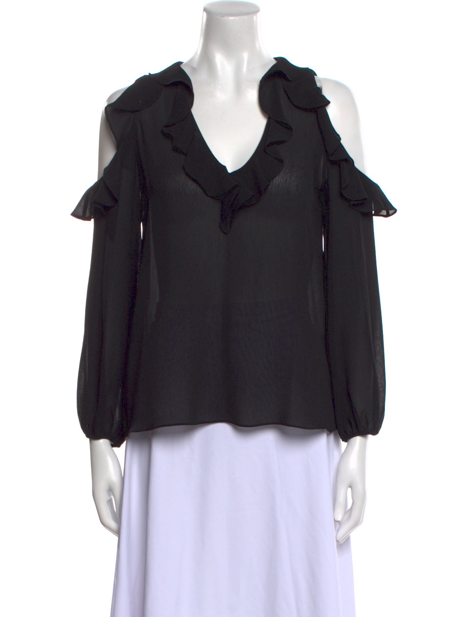 Alice + Olivia V-Neck Three-Quarter Sleeve Blouse