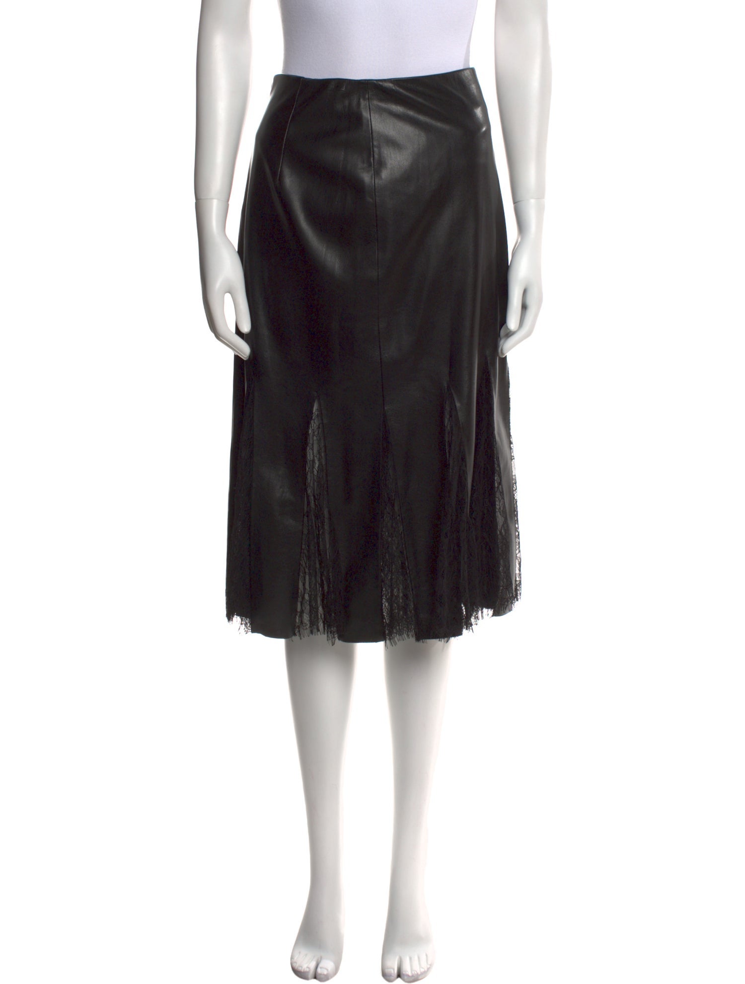 Alice + Olivia Mesh Accents Knee-Length Skirt