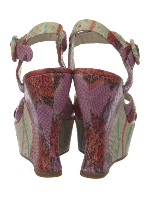 Alice + Olivia Leather Printed Sandals