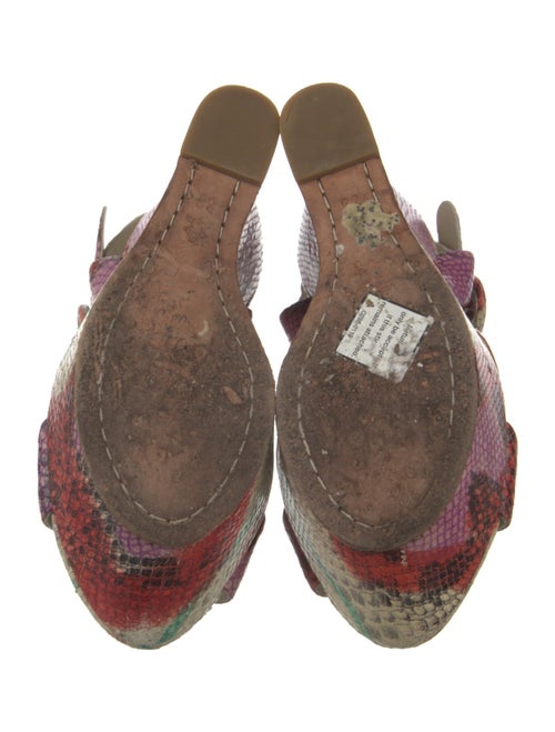 Alice + Olivia Leather Printed Sandals