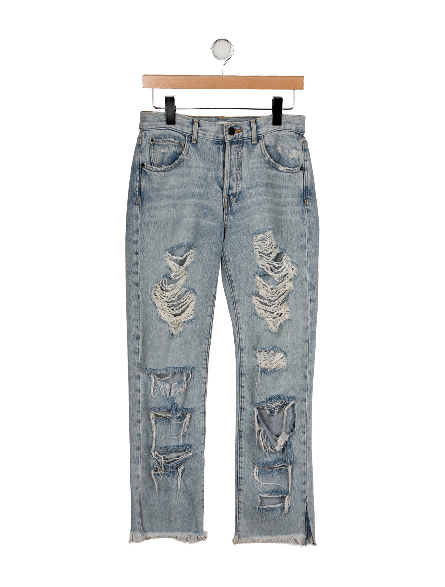 Alice + Olivia Mid-Rise Straight Leg Jeans