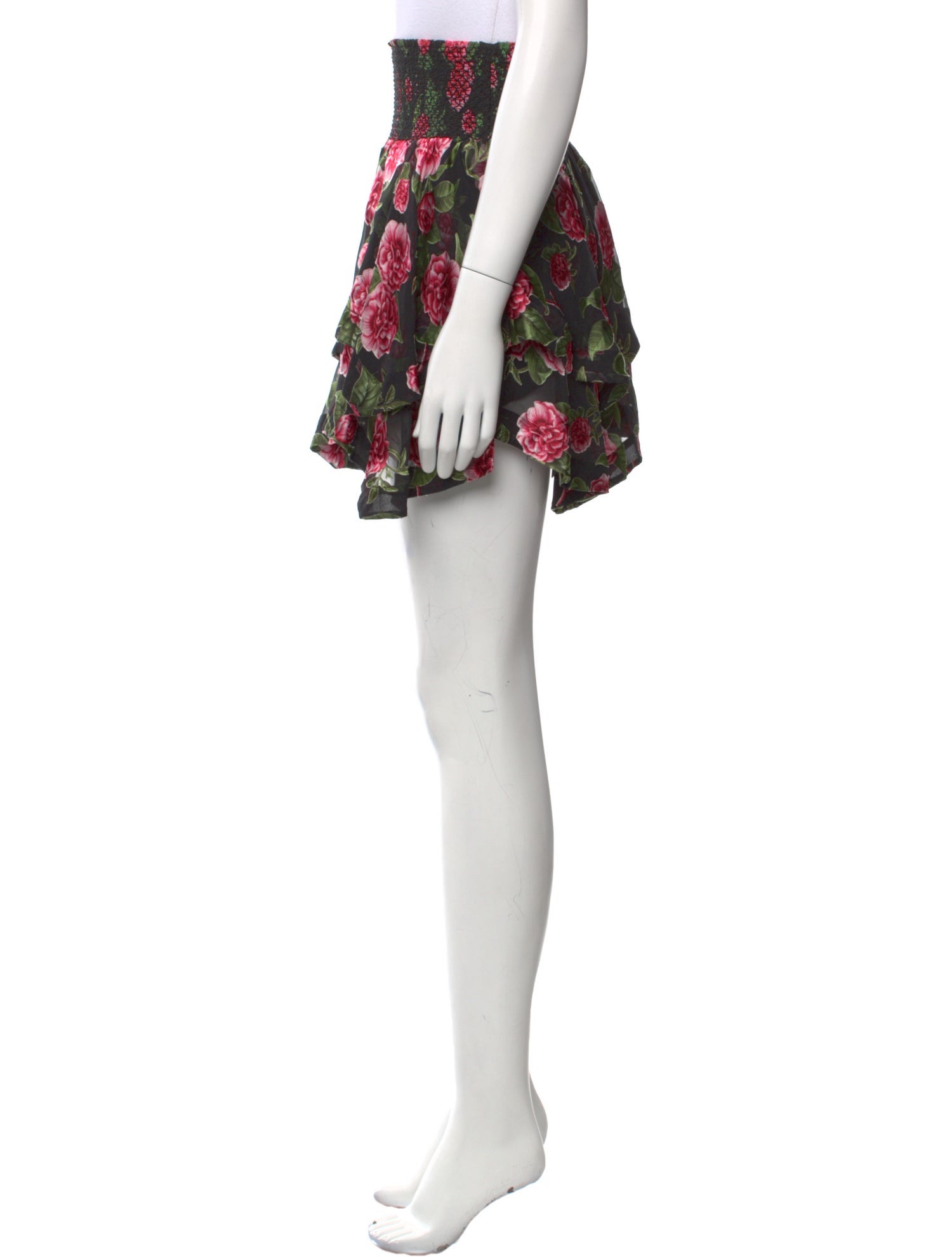 Alice + Olivia Floral Print Mini Skirt