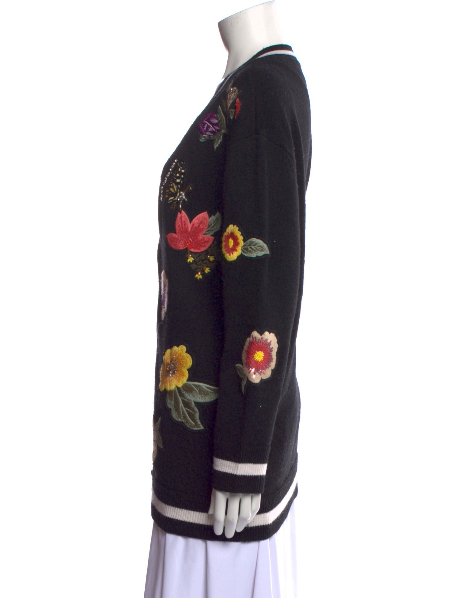 Alice + Olivia Wool Floral Print Sweater