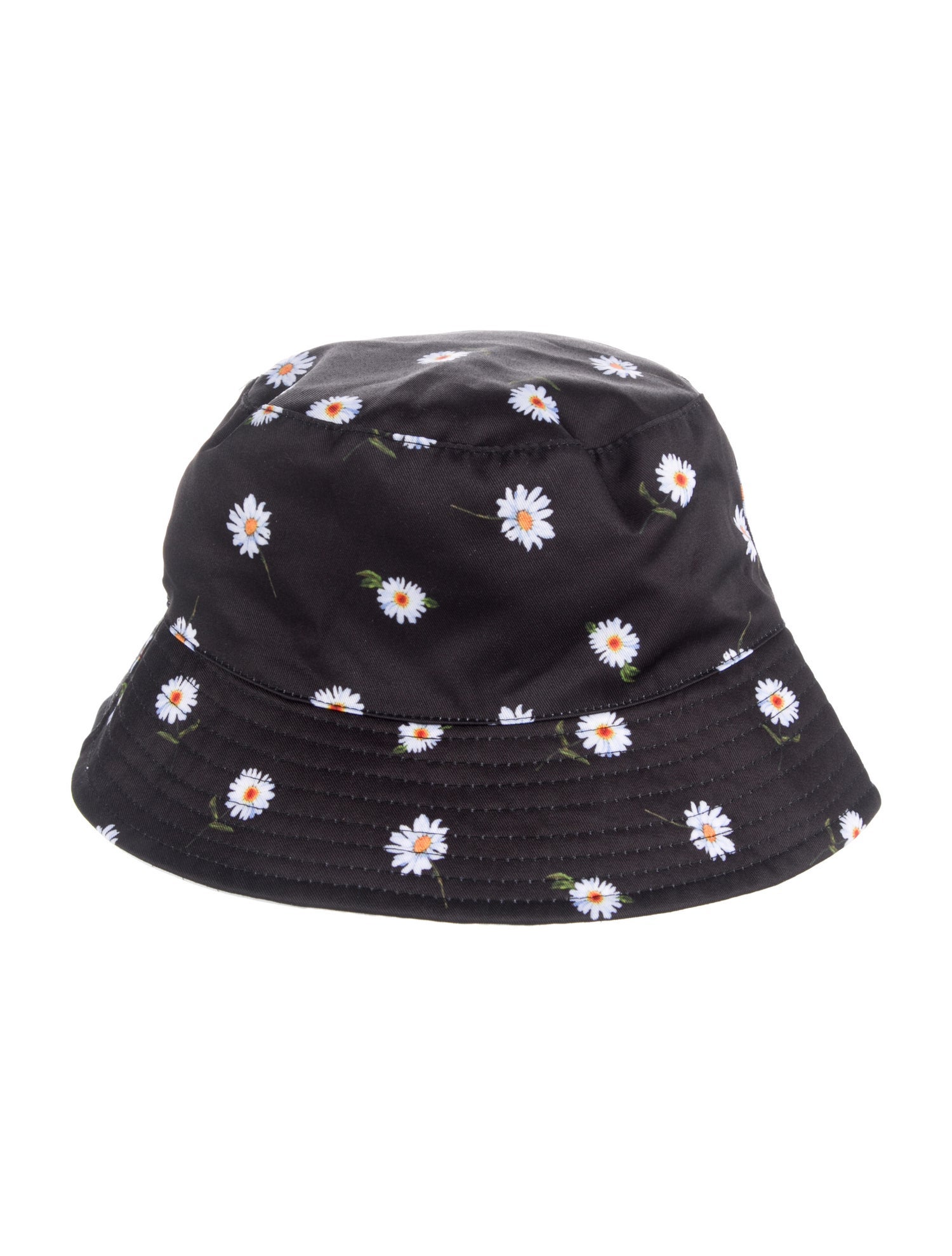 Alice + Olivia Synthetic-Blend Sunflower Pattern Reversible Bucket Hat w/ Tags