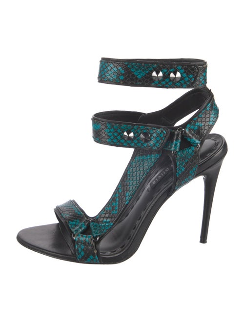 Alice + Olivia Leather Animal Print Sandals