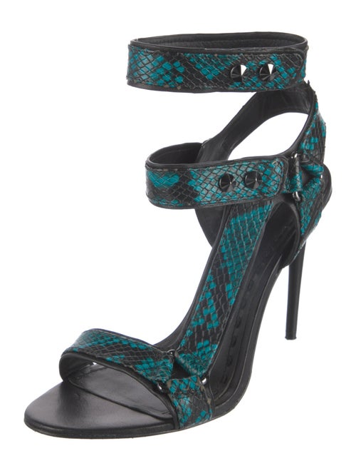 Alice + Olivia Leather Animal Print Sandals