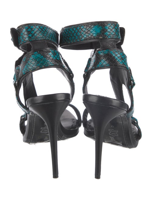 Alice + Olivia Leather Animal Print Sandals