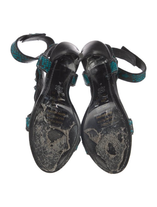 Alice + Olivia Leather Animal Print Sandals