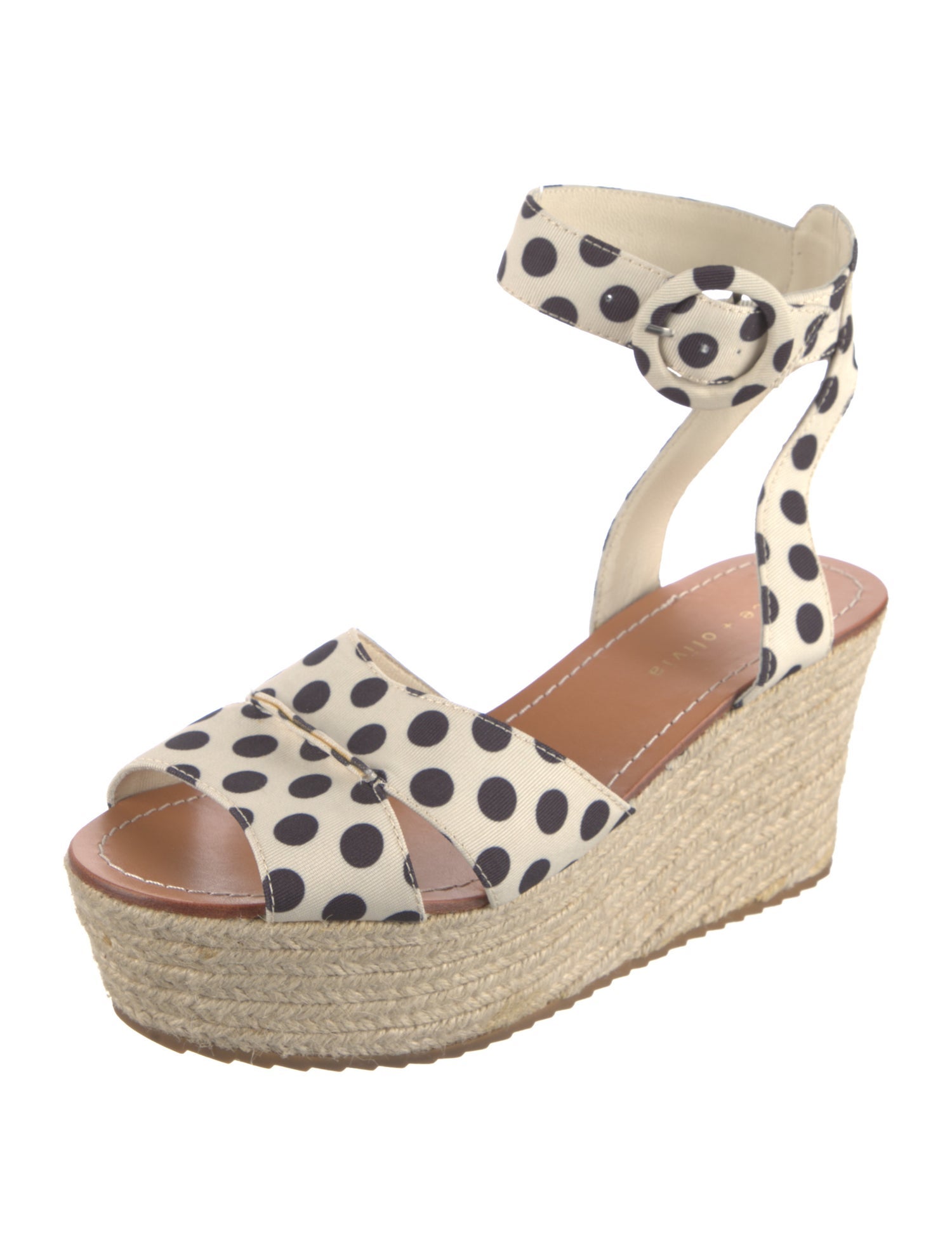 Alice + Olivia Canvas Polka Dot Print Espadrilles