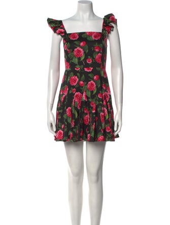 Alice + Olivia Floral Print Mini Dress