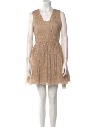Alice + Olivia Square Neckline Mini Dress