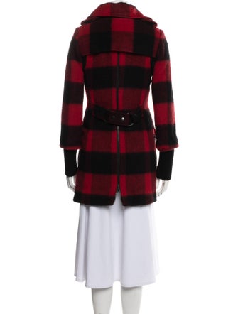 Alice + Olivia Wool Plaid Print Peacoat