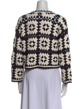 Alice + Olivia Printed V-Neck Sweater