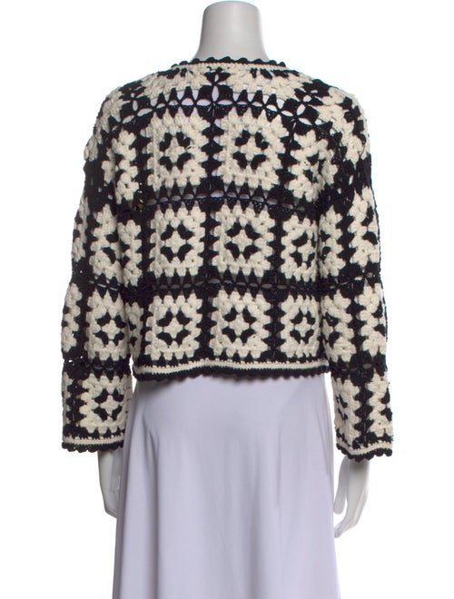 Alice + Olivia Printed V-Neck Sweater