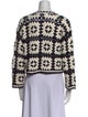 Alice + Olivia Printed V-Neck Sweater