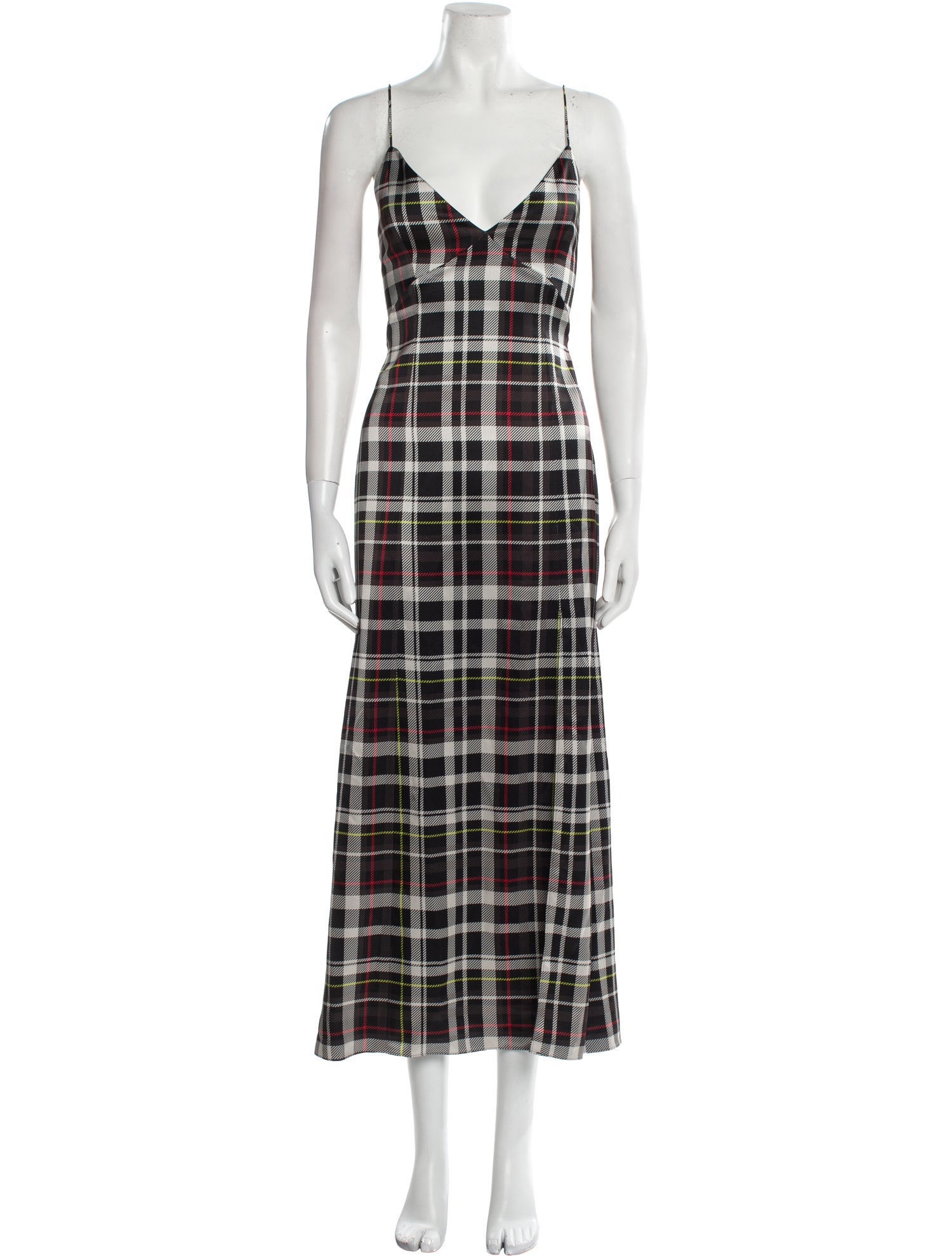 Alice + Olivia Plaid Print Long Dress w/ Tags