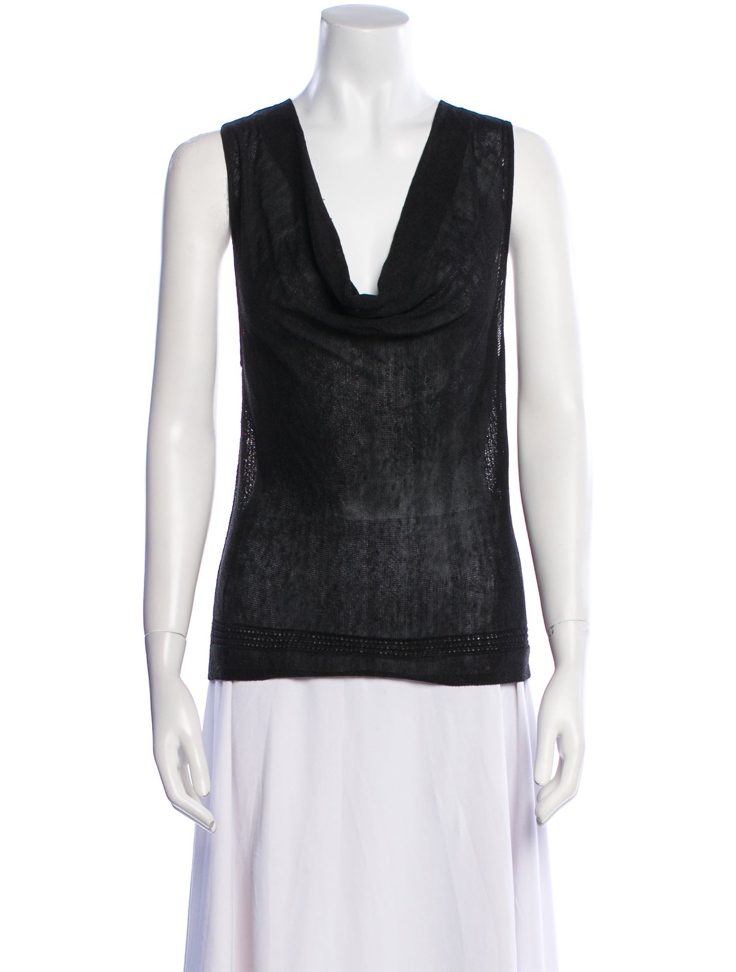 Alice + Olivia Linen Cowl Neck Top