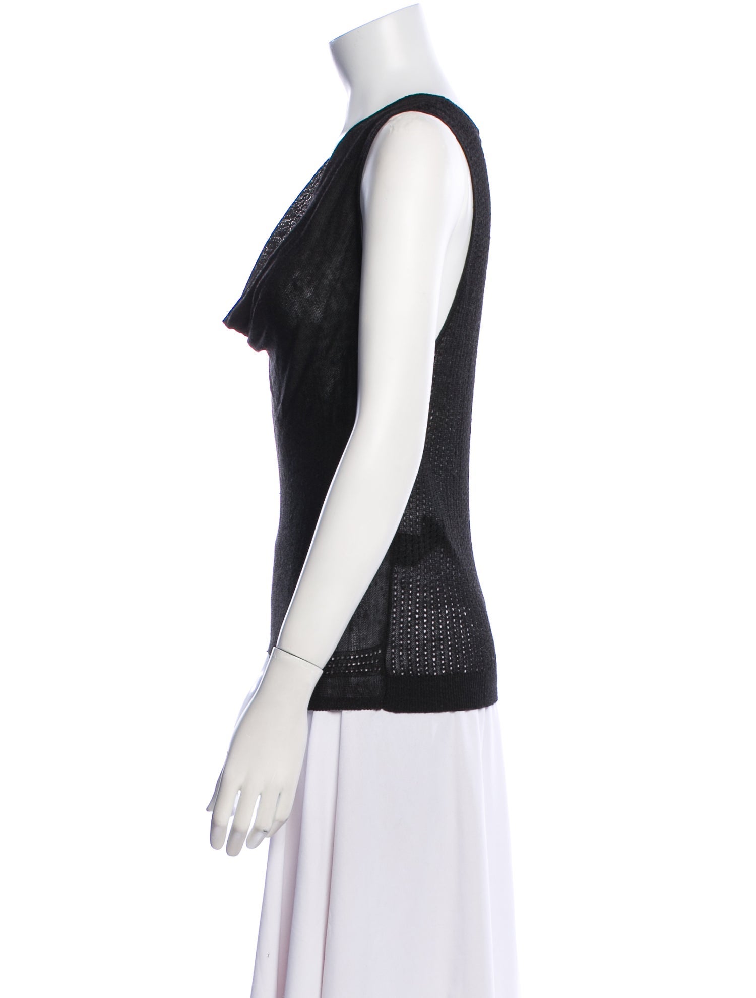 Alice + Olivia Linen Cowl Neck Top
