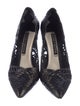 Alice + Olivia Leather Lasercut Accents Pumps