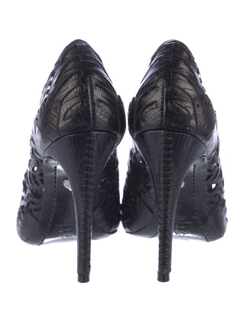 Alice + Olivia Leather Lasercut Accents Pumps