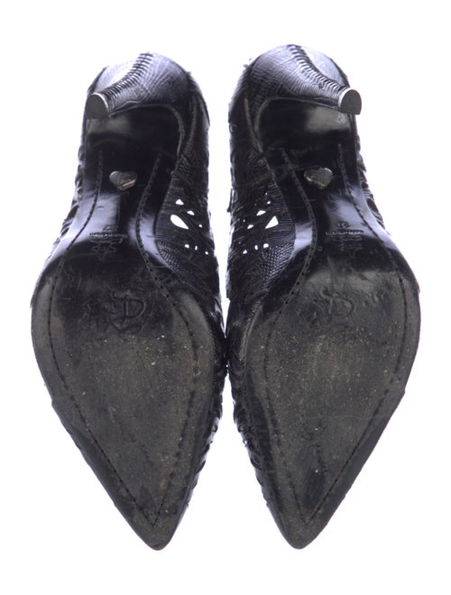 Alice + Olivia Leather Lasercut Accents Pumps