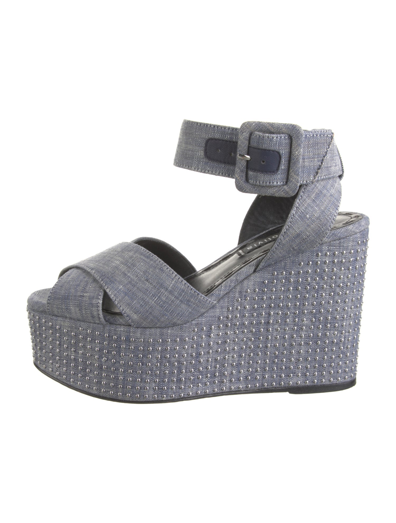 Alice + Olivia Denim Animal Print Espadrilles