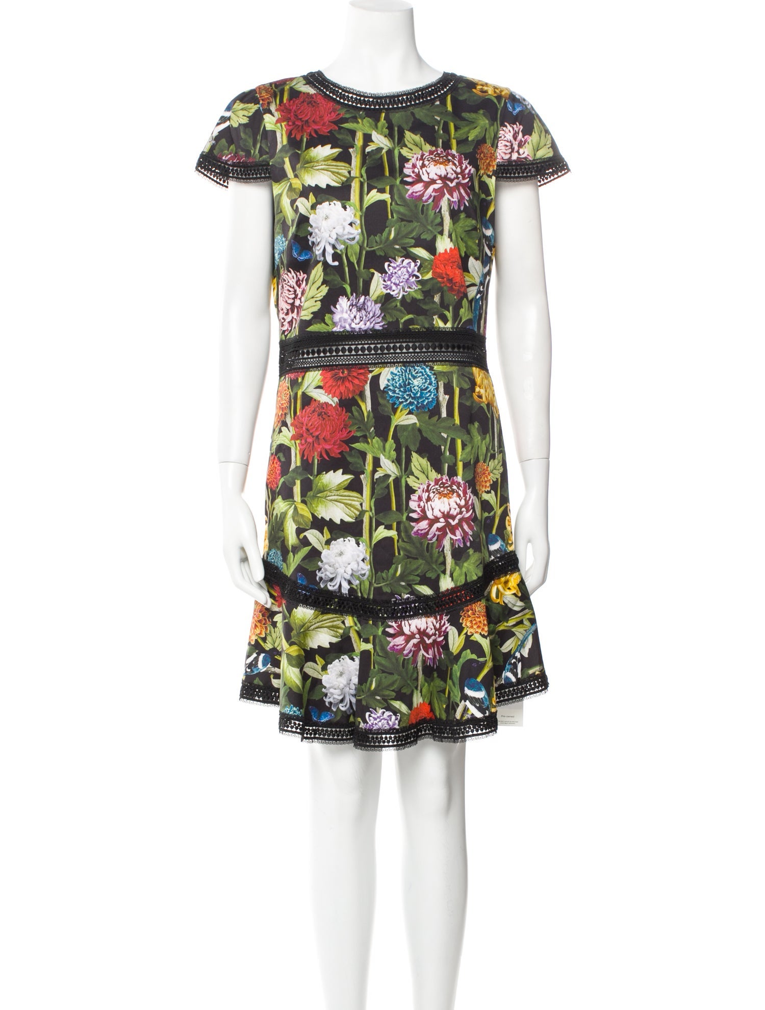 Alice + Olivia Floral Print Knee-Length Dress