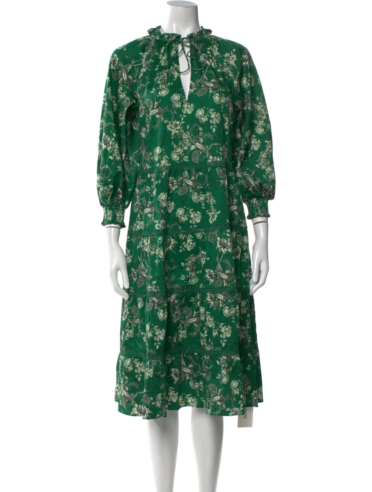 Alice + Olivia Floral Print Midi Length Dress w/ Tags