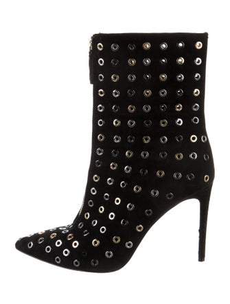 Alice + Olivia Suede Studded Accents Boots
