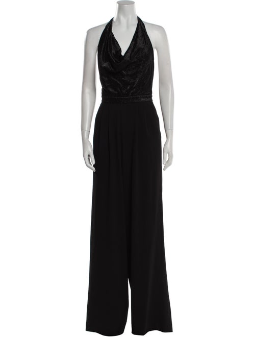Alice + Olivia Silk V-Neck Jumpsuit