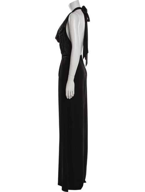 Alice + Olivia Silk V-Neck Jumpsuit