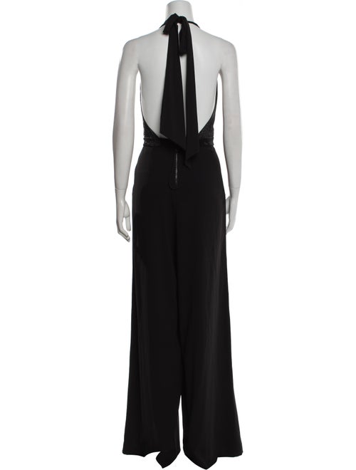 Alice + Olivia Silk V-Neck Jumpsuit