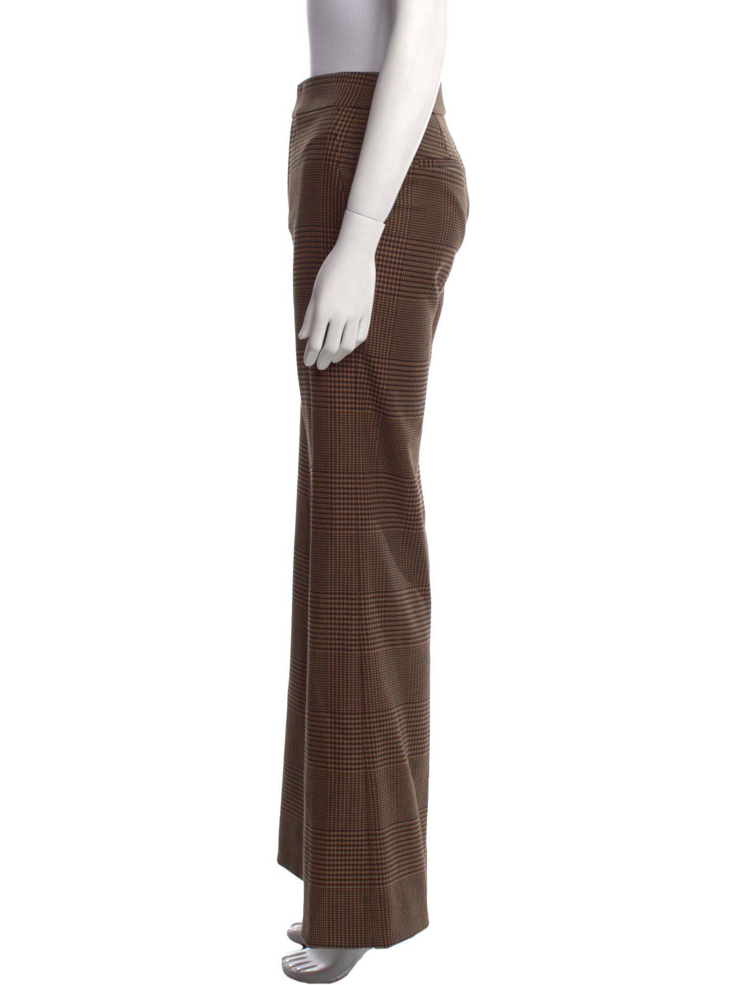 Alice + Olivia Plaid Print Wide Leg Pants