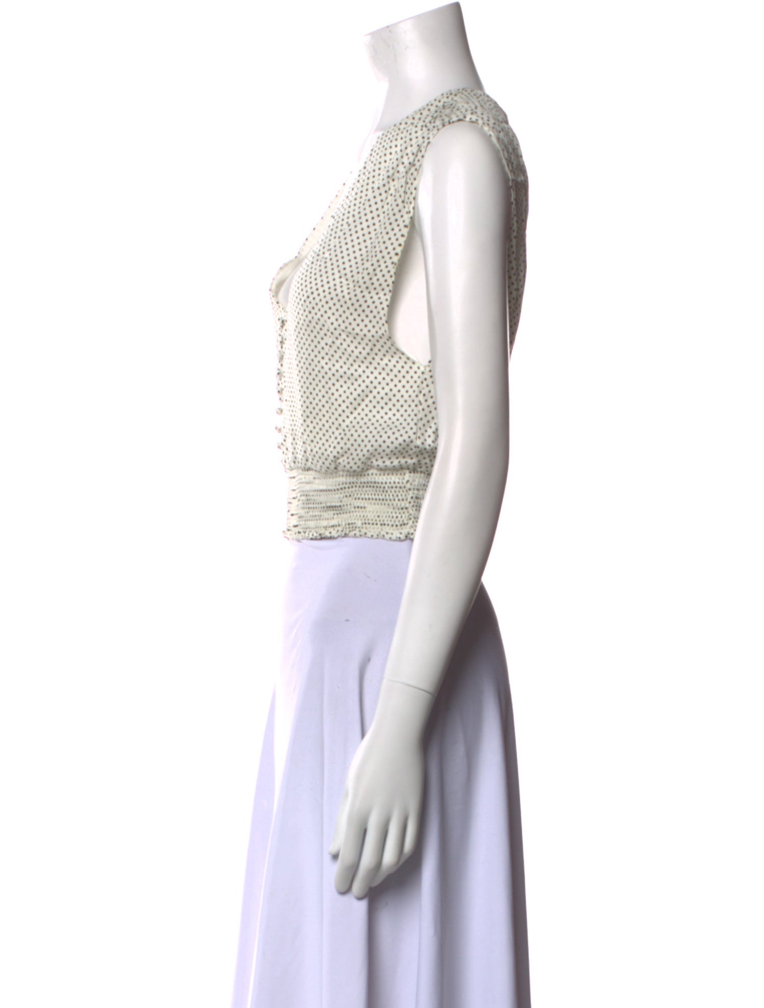 Alice + Olivia V-Neck Sleeveless Crop Top