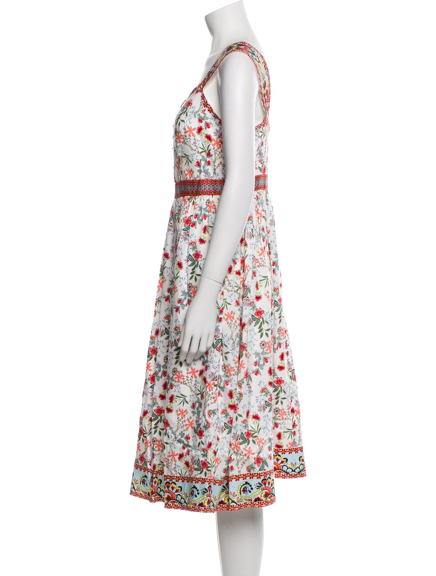 Alice + Olivia Floral Print Midi Length Dress