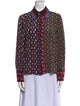 Alice + Olivia Silk Printed Button-Up Top