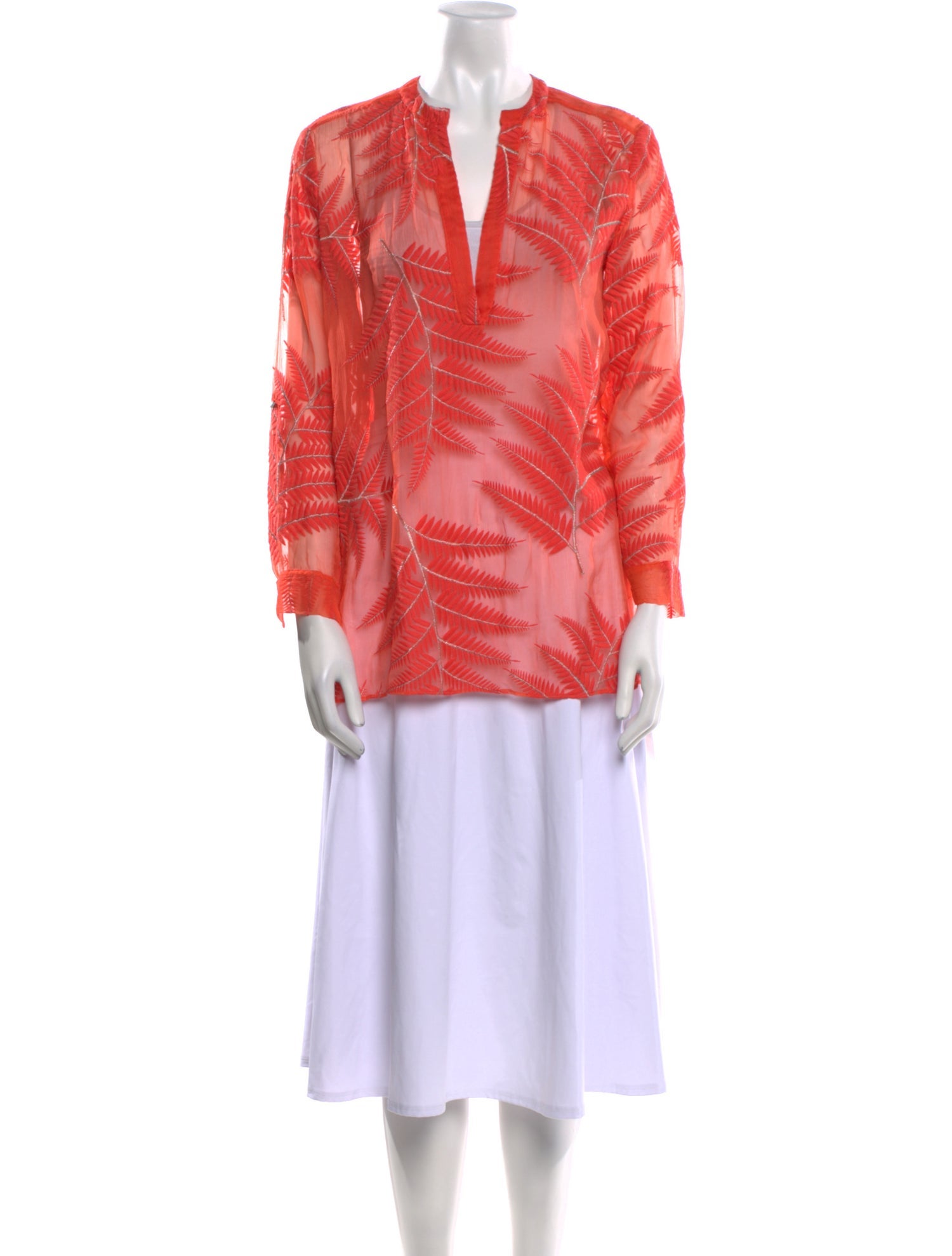 Alice + Olivia Silk Lace Pattern Tunic