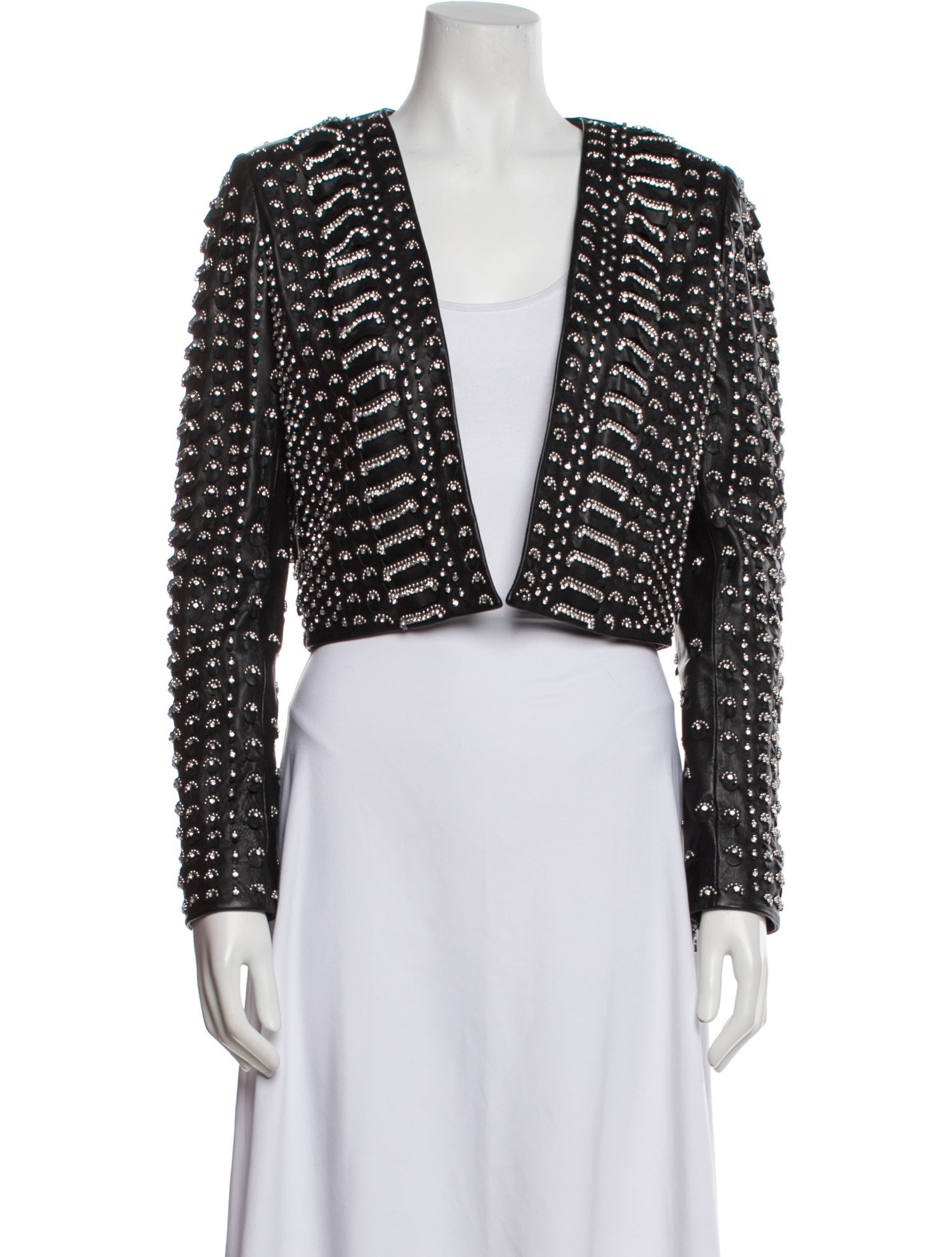 Alice + Olivia Leather Evening Jacket