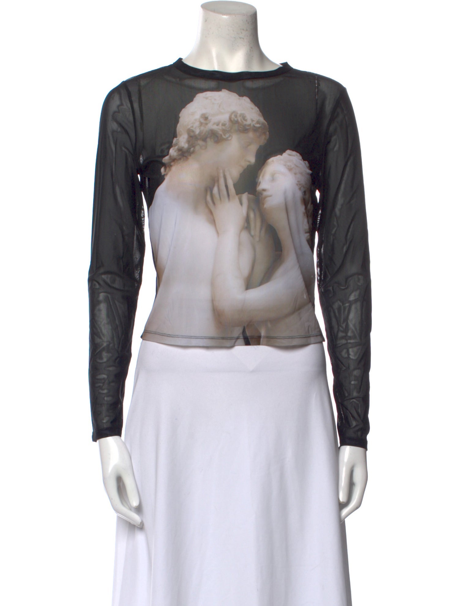 Alice + Olivia Nylon Graphic Print Crop Top w/ Tags