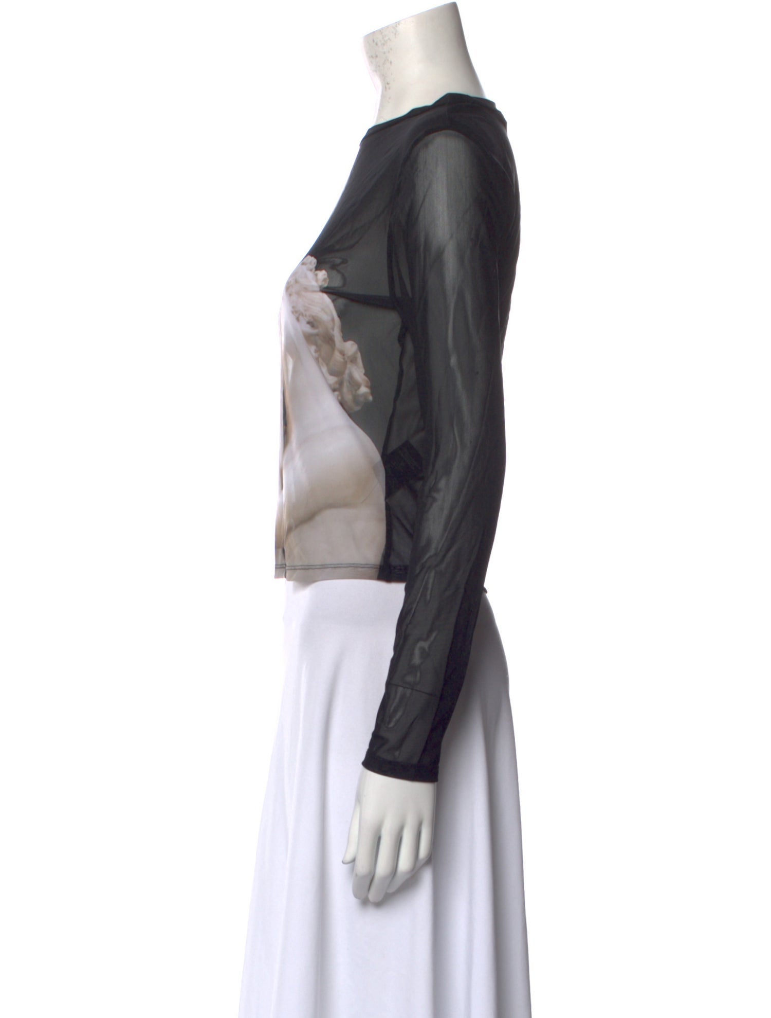 Alice + Olivia Nylon Graphic Print Crop Top w/ Tags