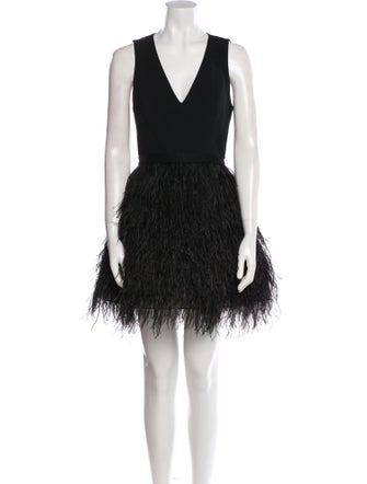 Alice + Olivia V-Neck Mini Dress