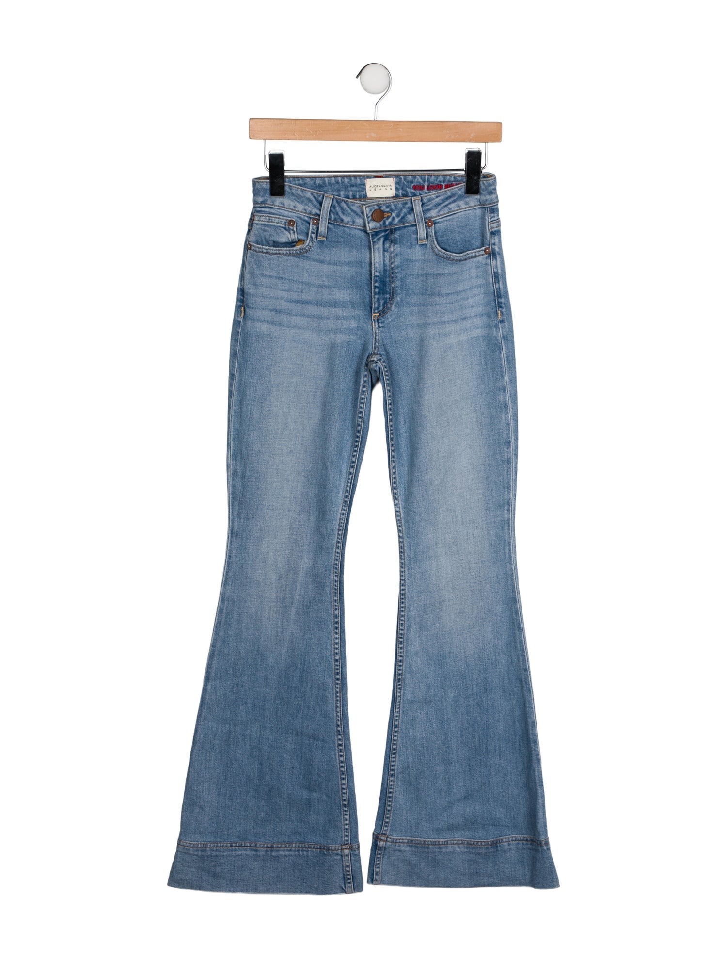 Alice + Olivia Mid-Rise Wide Leg Jeans