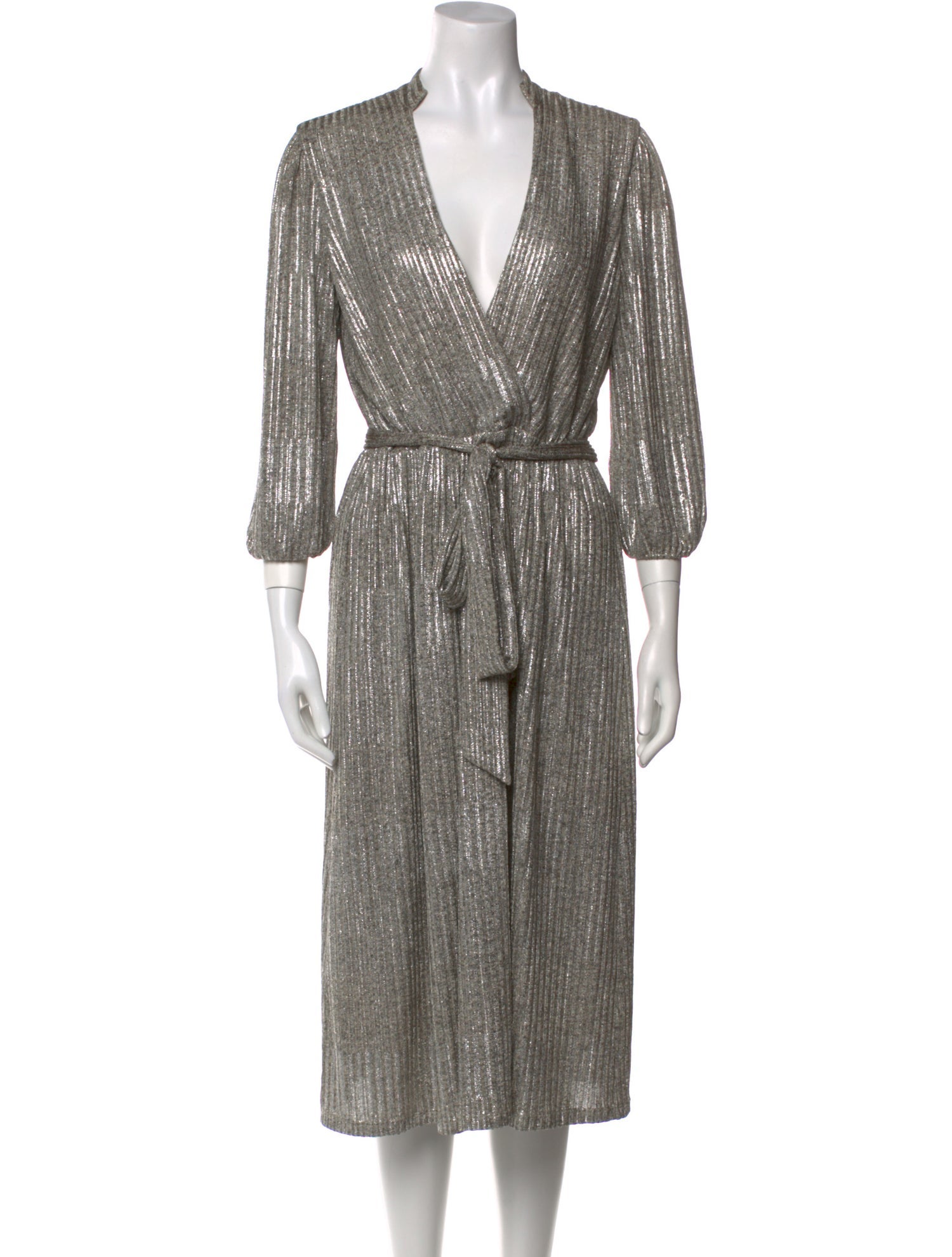 Alice + Olivia V-Neck Midi Length Dress