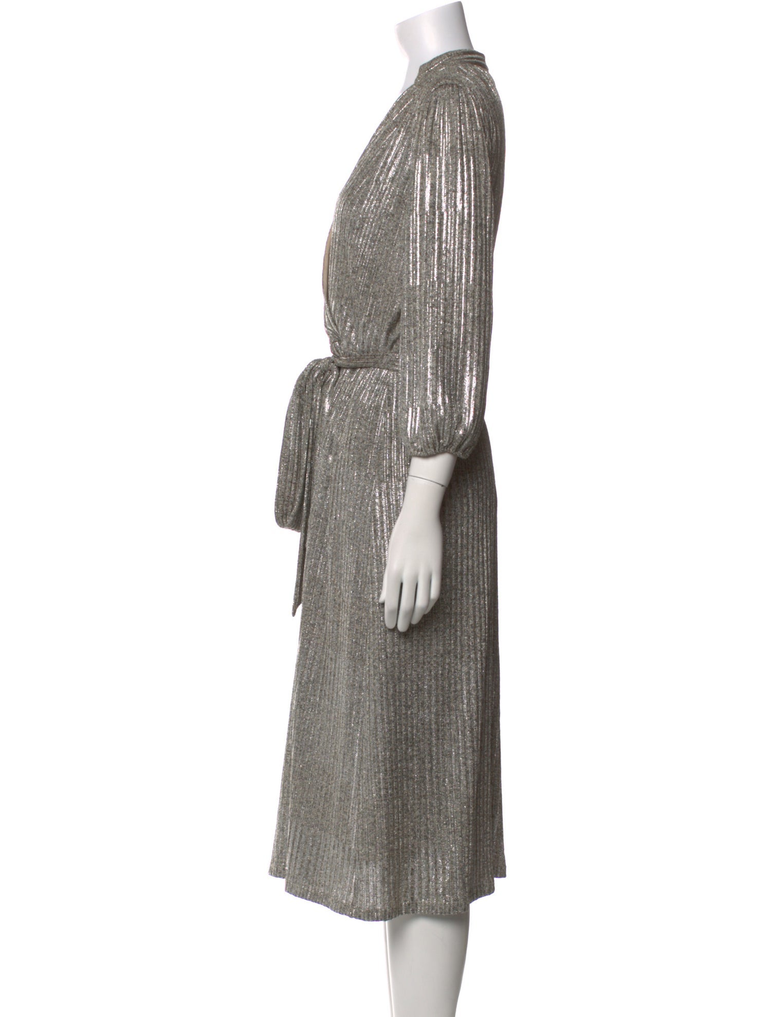 Alice + Olivia V-Neck Midi Length Dress