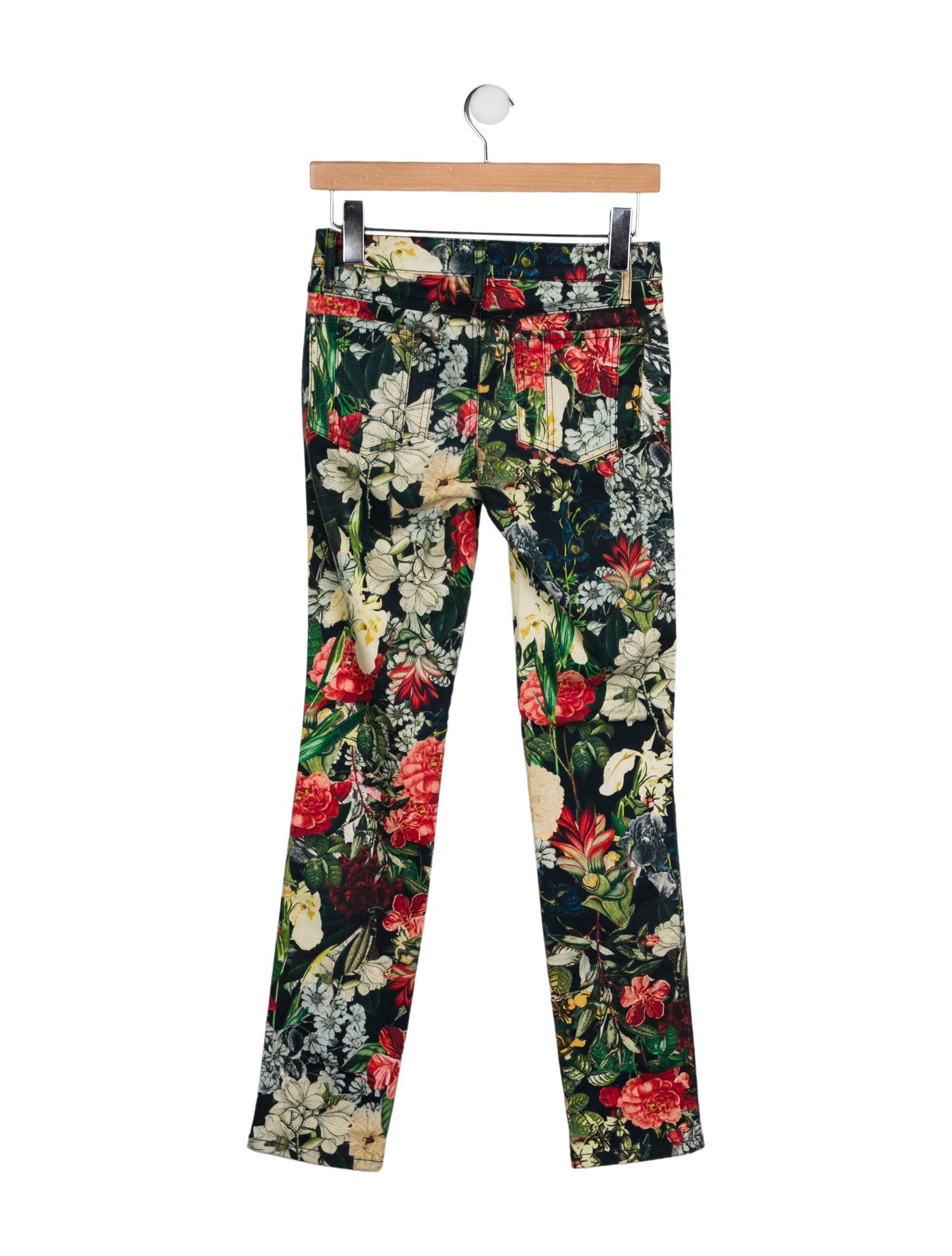 Alice + Olivia Floral Print Straight Leg Pants